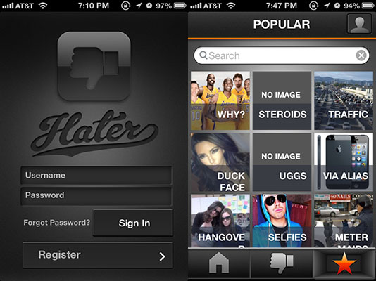 capturas de Hater App