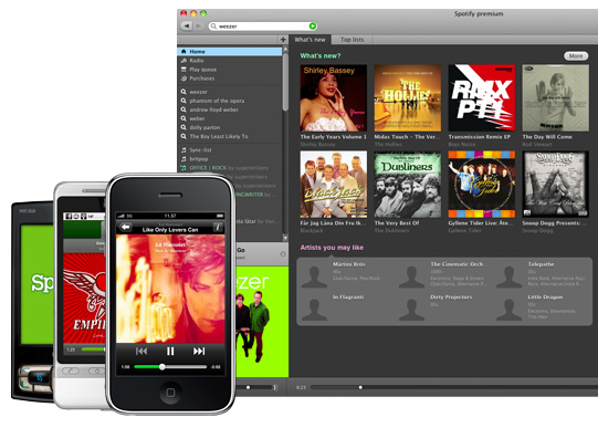 Aplicación Spotify iOS