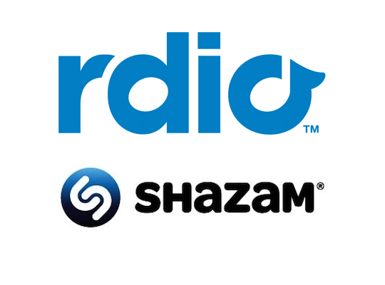 Apps Rdio y Shazam