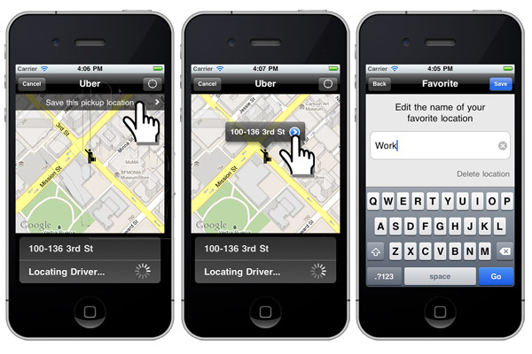 app Uber taxi